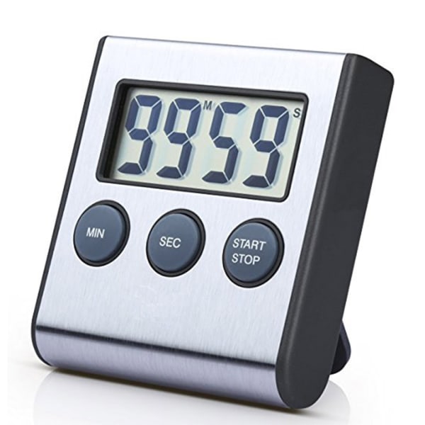 Köktimer med stor LCD-display, digital kökstimer för