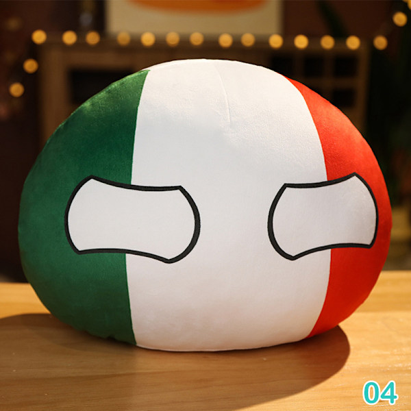 10 cm Country Ball Plyschlegetøj Polandball hængende Countryball 4(Italy)