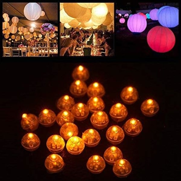100 stk./parti LED runde ballonlamper Flash kuglelampe til jul
