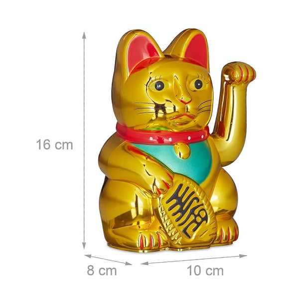 Maneki Neko vinkende kat 16 cm_Kvalitetsgave-FA-