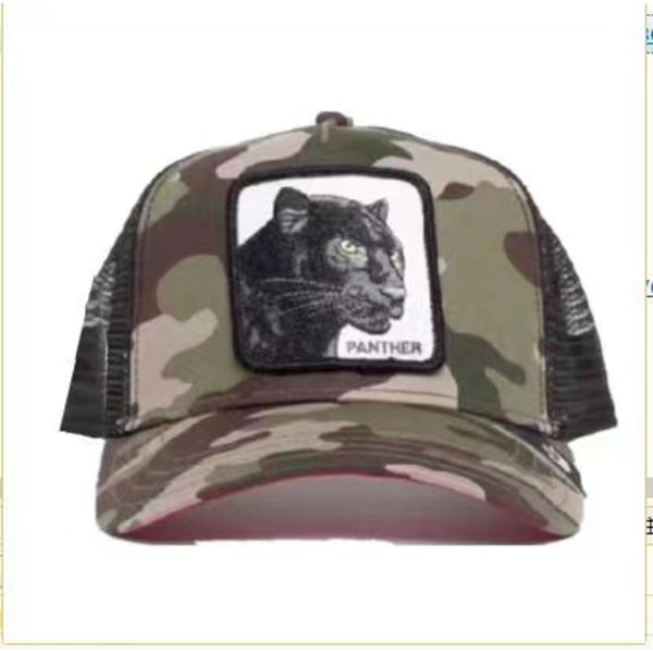 Nätkeps med Djurbroderi Snapback Leopard C Leopard camouflage