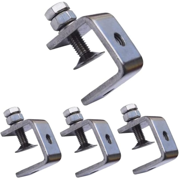 Clamps, 4 Pieces Heavy Duty Stainless Steel Clamp, Heavy Duty C