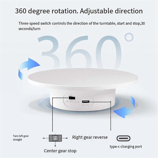 360° moottoroitu pyörivä näyttöteline älypuhelimille ja tableteille -FA-