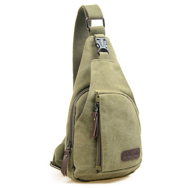 Herr Crossbody Messenger Axelväska Bröstväska Sport Green