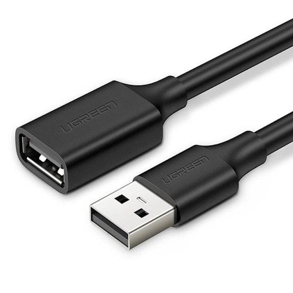 Ugreen USB-jatkajakaapeli, uros-naaraskytkin, 1,5 m - Musta 100