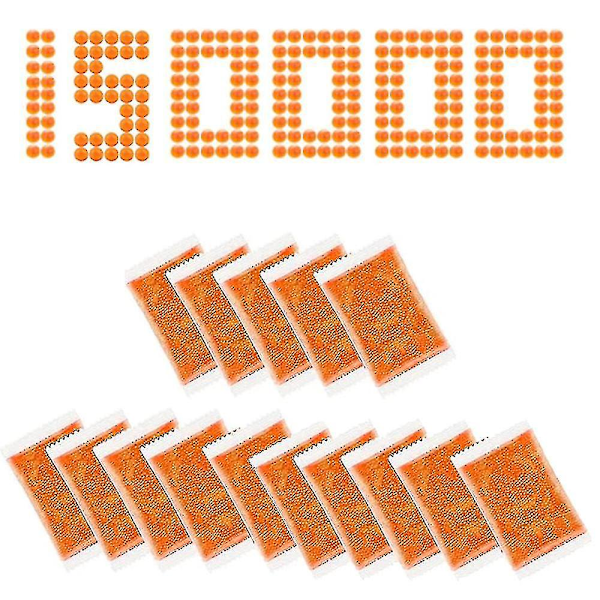 Vannkulene Perler Påfylling Ammo Gel Splatter Ball Blaster Kulene Vannkule, Orange Orange Orange Orange 15 PACKS