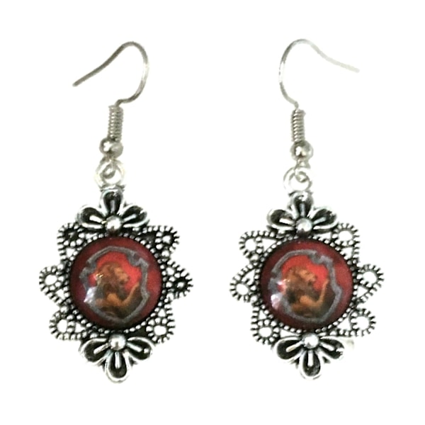 Halsband & Örhängen 3-delat Gryffindor Hogwarts Harry Potter red