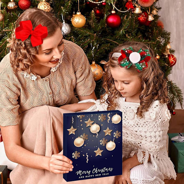 Julekalender Smykker 2024, Adventskalender 2024 | Jul 2024 Nedtællingskalender Øreringe Armbånd