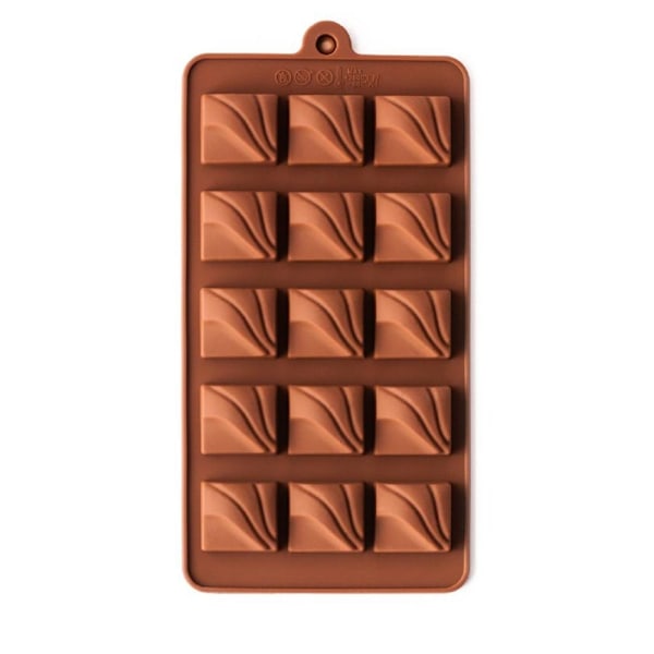 Fyrkantiga Praliner Silikonform Chokladform Pralinform Form för Chokladpraliner brown 60