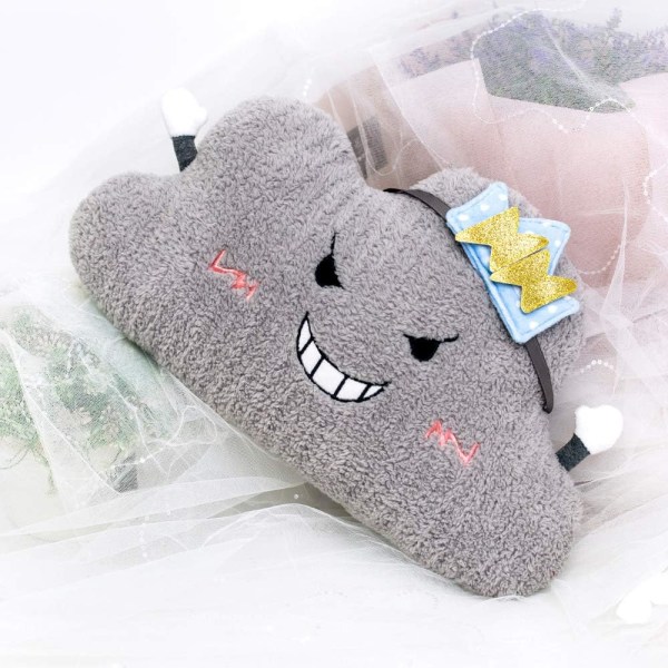 Plush Myk Koselig Mørk Sky Lyn Pute 16 Tommer