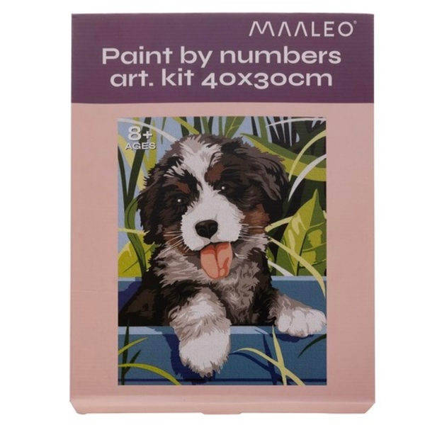 Maala Numeroiden Mukaan Setti / Timanttimaalaus - 40x30cm - Koira 500