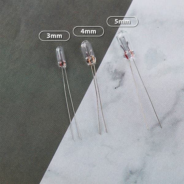 10 stk. Mini 3/4/5 mm 3/6/12/24V pære Edison glødelampe - Perfekt klar-FA-