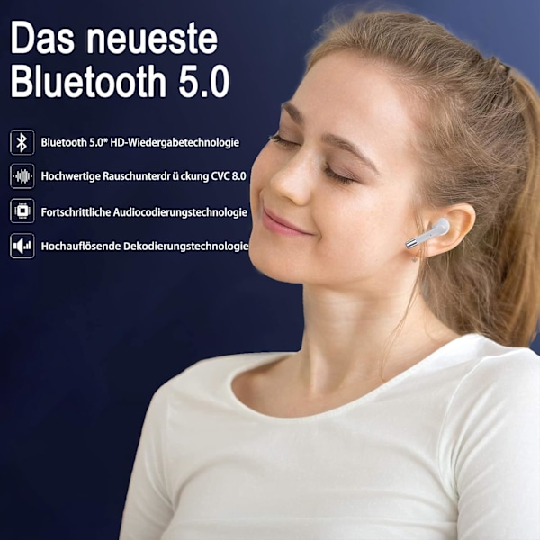 Bluetooth-hodetelefoner, trådløse Bluetooth-hodetelefoner med HiFi-stereolyd