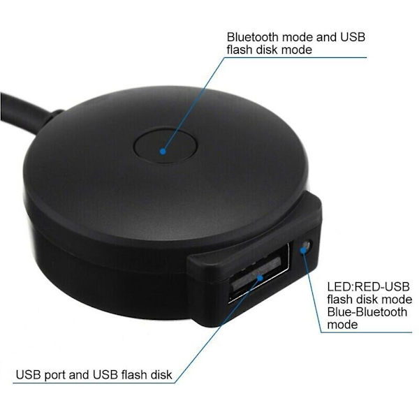 Mini Cooper Bil Trådløs Bluetooth- Lydudstyr Adapter Modtager 3,5 mm Aux