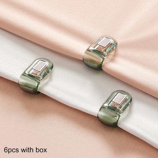 6 st Sovrumslakanclips Täckehållare Halkfria Täcke Clips Transparent
