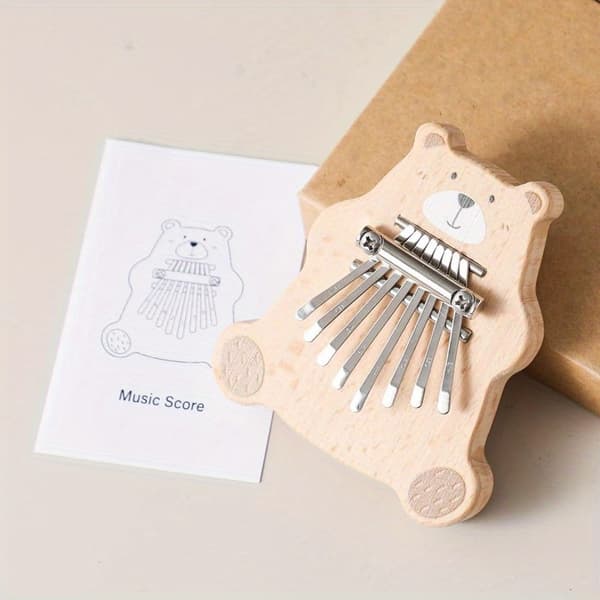 8-tangent Mini Kalimba Tommelfingerklaver - Træ Fingerharpe-FA-
