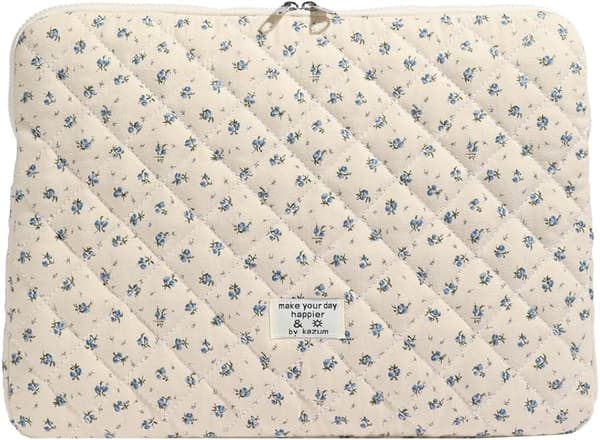 Polstret Laptop Sleeve med Blomsterdesign til 15 Tommer Notebooks-FA-