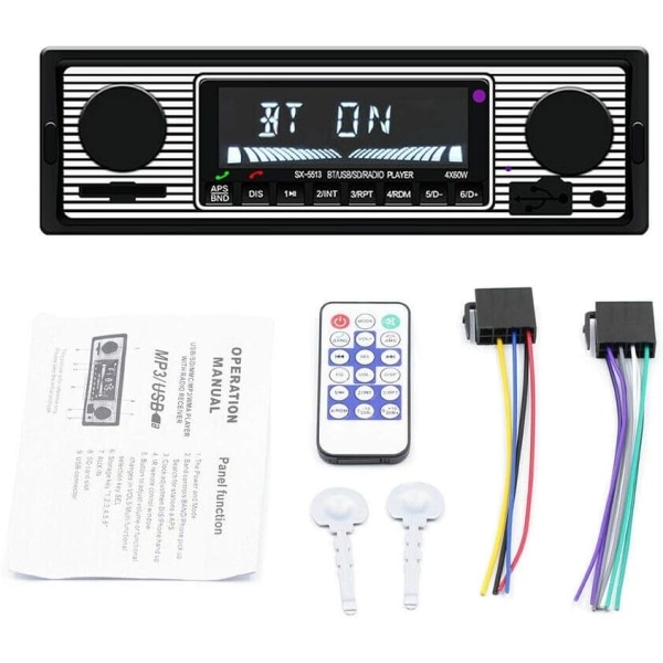 Älykäs Bluetooth-soitin Retro MP3 FM Auton lisävaruste