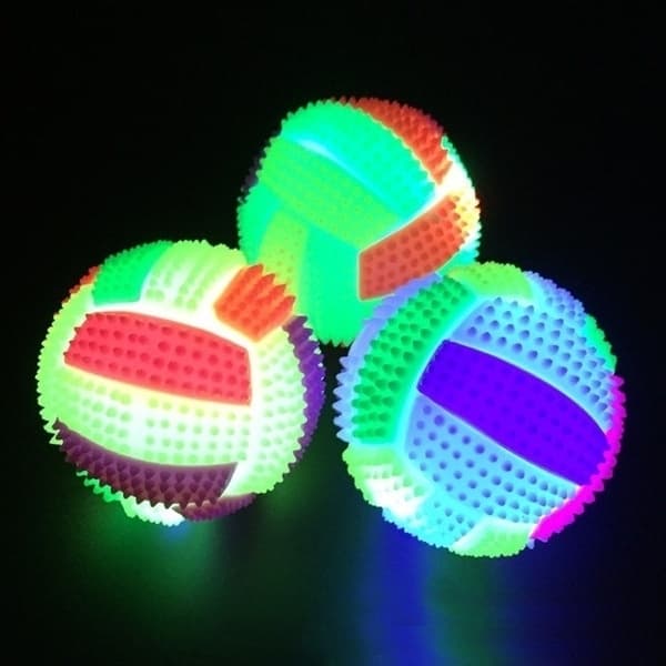 Pcs Amazing Wish Flashing Bounce Ball LED Light Hedgehog Bouncing Kids Pets Dog Fun-FA-