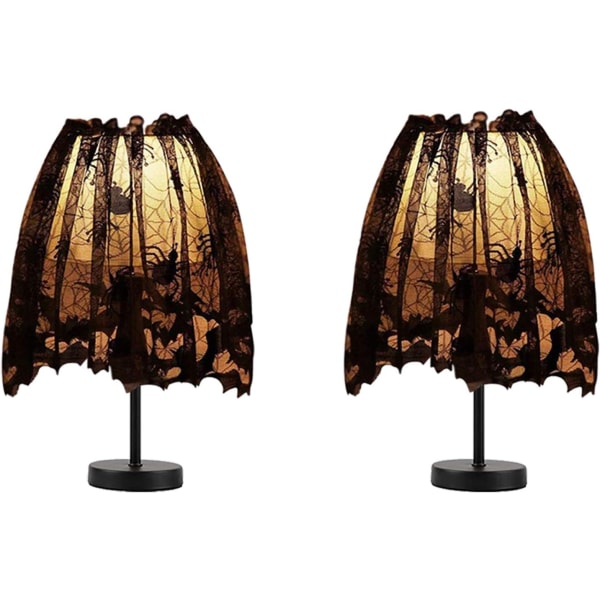Set med 2 inomhus Halloween lampskärmsdekorationer