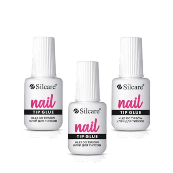 3 stk. Neglelim med pensel - 7 gram - Silcare