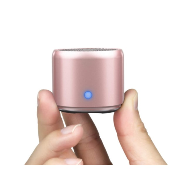 Ultra Mini Bluetooth Højttaler Udendørs Bil Subwoofer Vandtæt Smart Bærbar Bluetooth Højttaler, Rosa pink