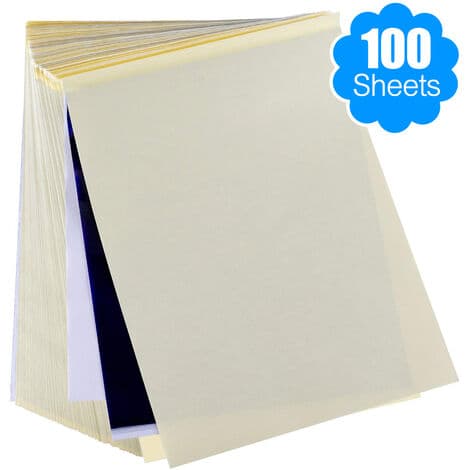 Tatuering Överföringspapper 100 Ark Tatuering Stencilpapper Termiskt Stencilpapper för Hud A4 Storlek-FA-