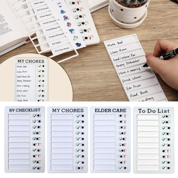 Sjekklist Dagsplanlegger Selvdisiplin Punch Card TO-DO LISTE To Do List