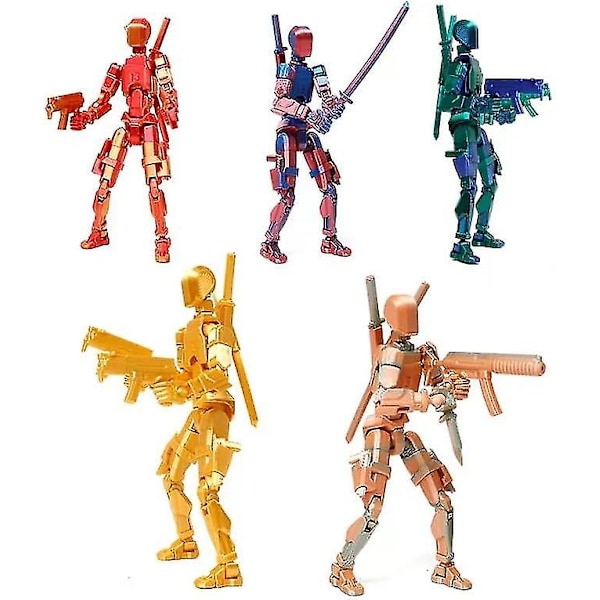 T13 Actionfigur, Titan 13 3D-trykt Actionfigur, Lucky 13 Actionfigur, Nova 13 Actionfigur Dummy 13 Actionfigur 4 Pack