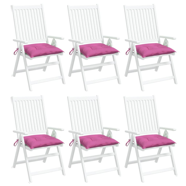 Stols puder 6 stk rosa 50x50x7 cm oxfordstof