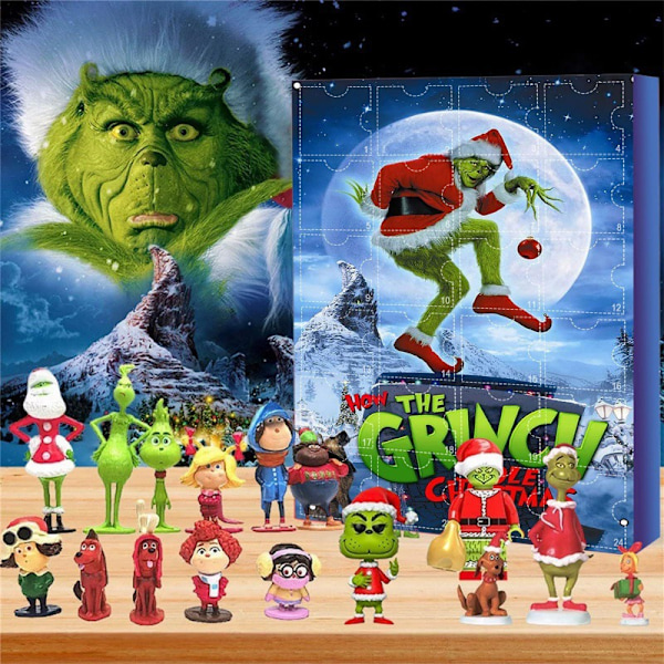 2024 Adventskalender Julkalender Blind Box 24-Dager Nedtellingskalender Blind Box Grinch C