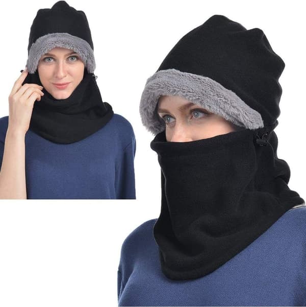 Vinter Balaclava Fleece Huva Termisk Skidmask Kall-FA-