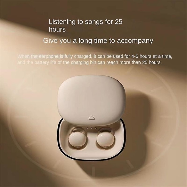 Näkymättömät nukkumiskuulokkeet Pienimmät Kevyimmät Pienet melunvaimennuskorvatulpat nukkumiseen Hiljainen mukava Mini Sleepbuds Langaton Bluetooth 5.2 Piilotetut kuulokkeet Beige