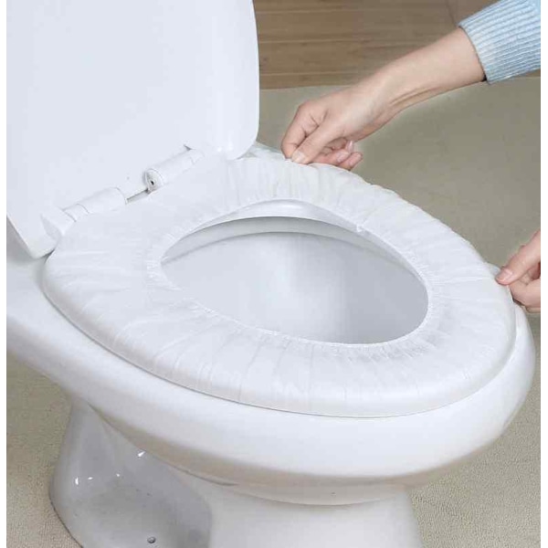 Hygiejniske Toiletklapæder - Hvid 10-pak 66