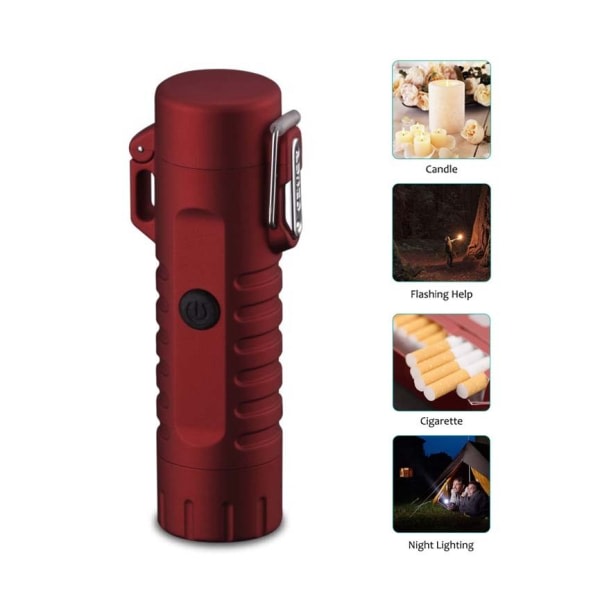 Elektrisk lighter, tenning og belysning 2 i 1 USB-oppladbar
