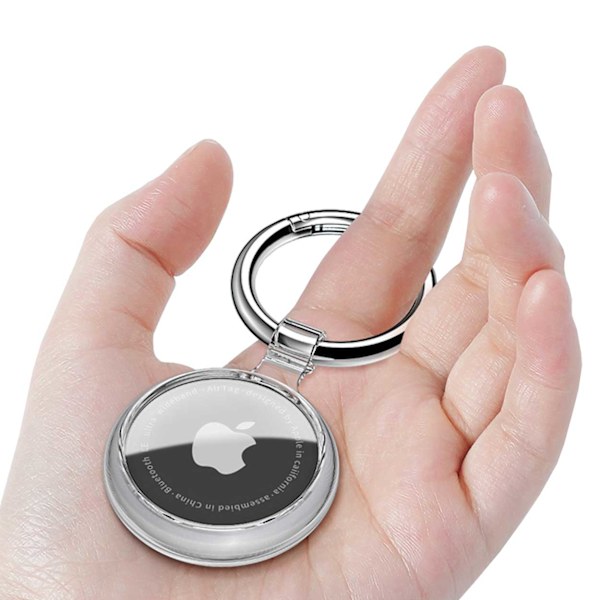 2-pak Gennemsigtigt Apple AirTag Etui 360 Heltäckende transparent
