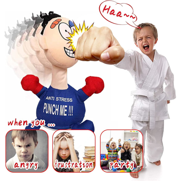 Stressavlastande Boxningsleksaker för Skrivbord, Desktop Punching Bag Arg Hanteringsdocka