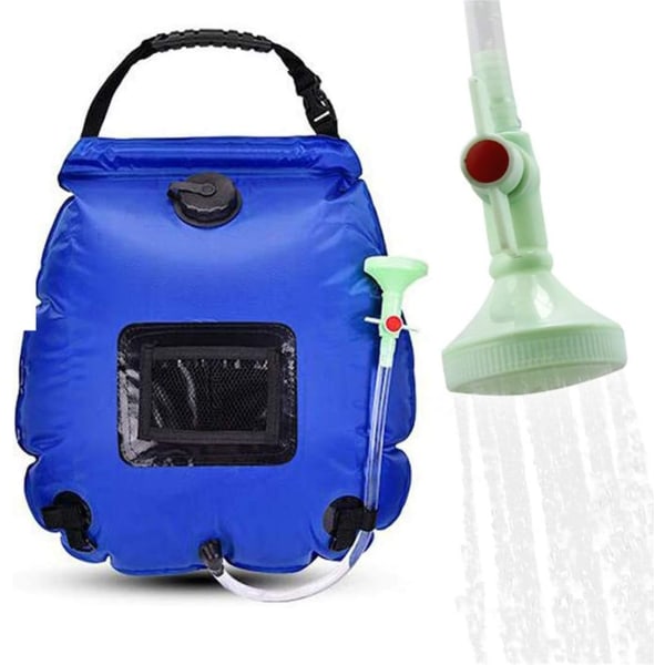 Camping Solbruserpose 5 gallon/20L - med brusehoved