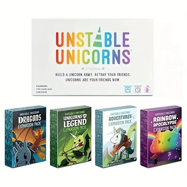 UNICORNS LAUTAPELI KORTTIPELI --XF16- Unstable Unicorns