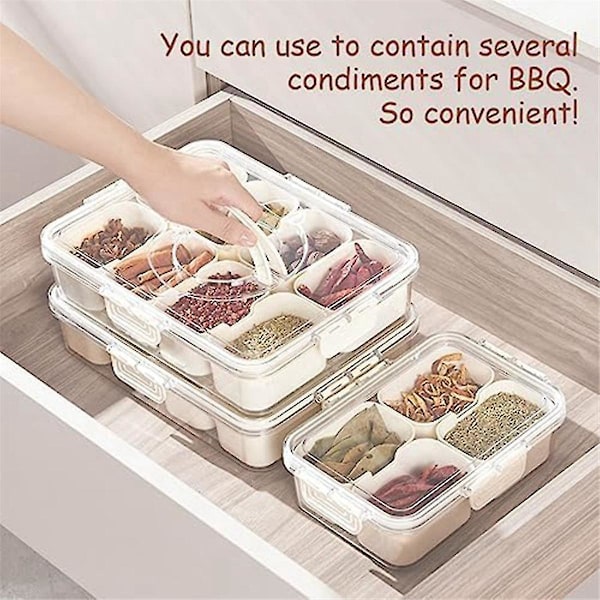 Delad Serverausvati Lokilla ja Kahvalla Snackle Box Charcuterie Säiliö Kannettava Välipala-alusta O-XF6-