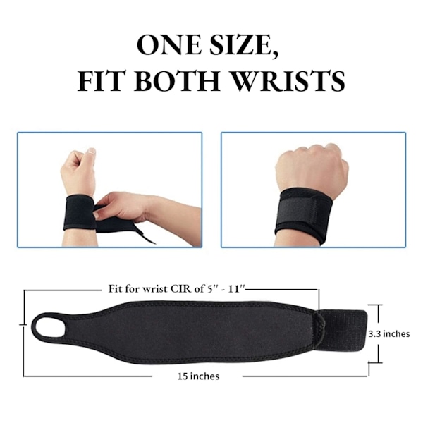 2-pack justerbara sport handledsskydd, handledsstöd, handledsbandage