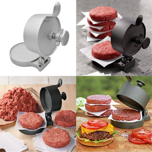 Hamburgerpress, non-stick aluminiumfylld hamburgermaskin