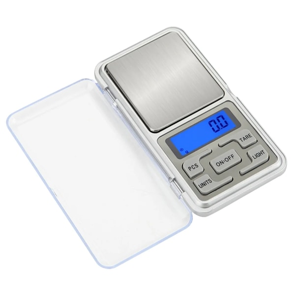 2-pak - Digital Vægt - Lommevægt / Køkkenvægt - Vægt - 0,01-200g silver 200