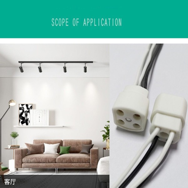 4 ST G10Q 4-pin rørlysadapter