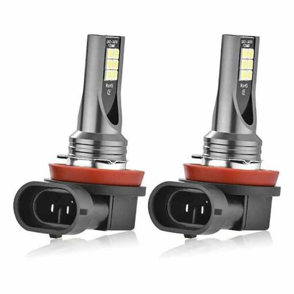2-pakning H11 H8 LED tåkelys 6500K frontlyspakke Canbus-pærer-FA-