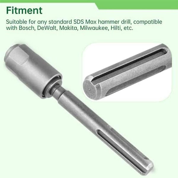 SDS Max til SDS Plus Adapter SDS Max til SDS Plus Borekonverter for Borhammer 40Cr Stål-FA7-