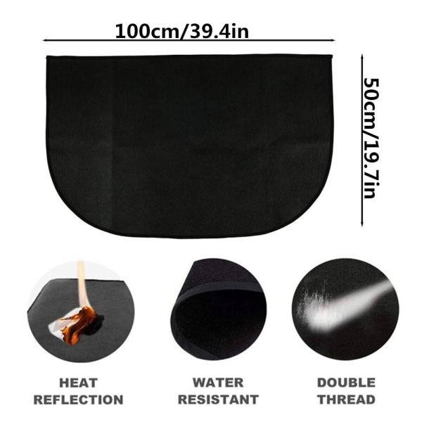 Brannsikker Matte Brannsikker Peis Matte Hard Grill Gulvbeskyttelse 50X100CM