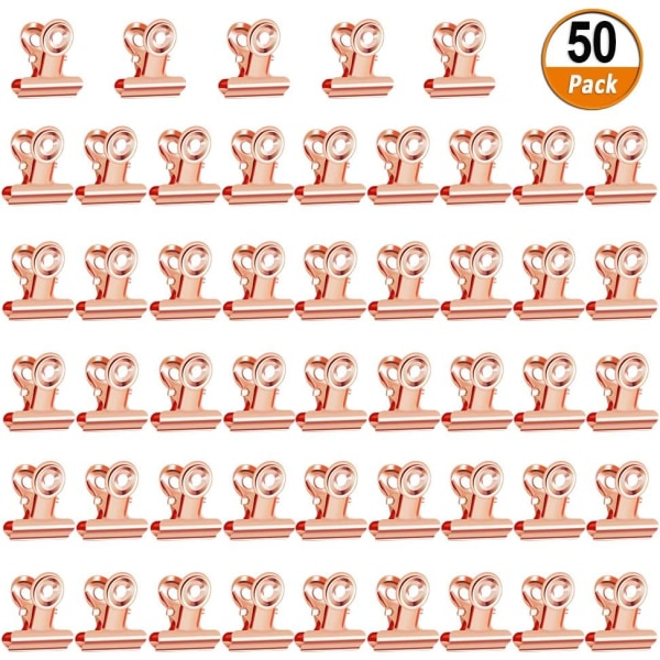 50 kappaletta pieniä bulldog-paperiliittimiä, pieniä liittimiä, kansioklipsuja