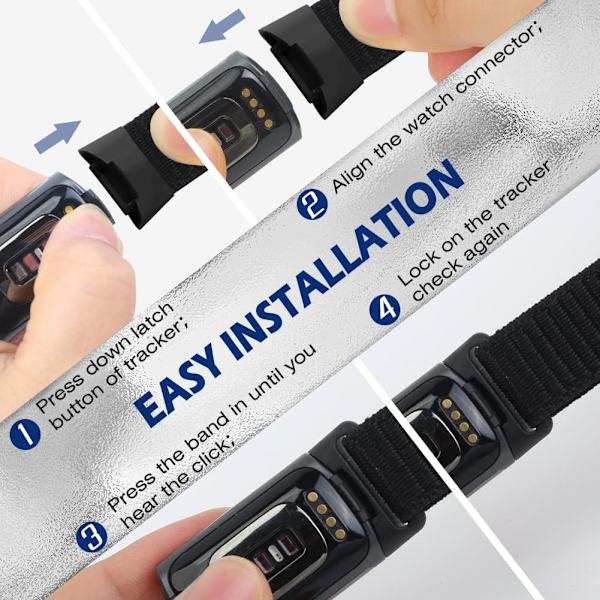 Nylonrem kompatibel med Fitbit Charge 5-rem endast