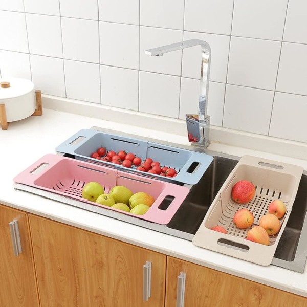 Hopfällbar plastdiskho för grönsaker, frukt, hem